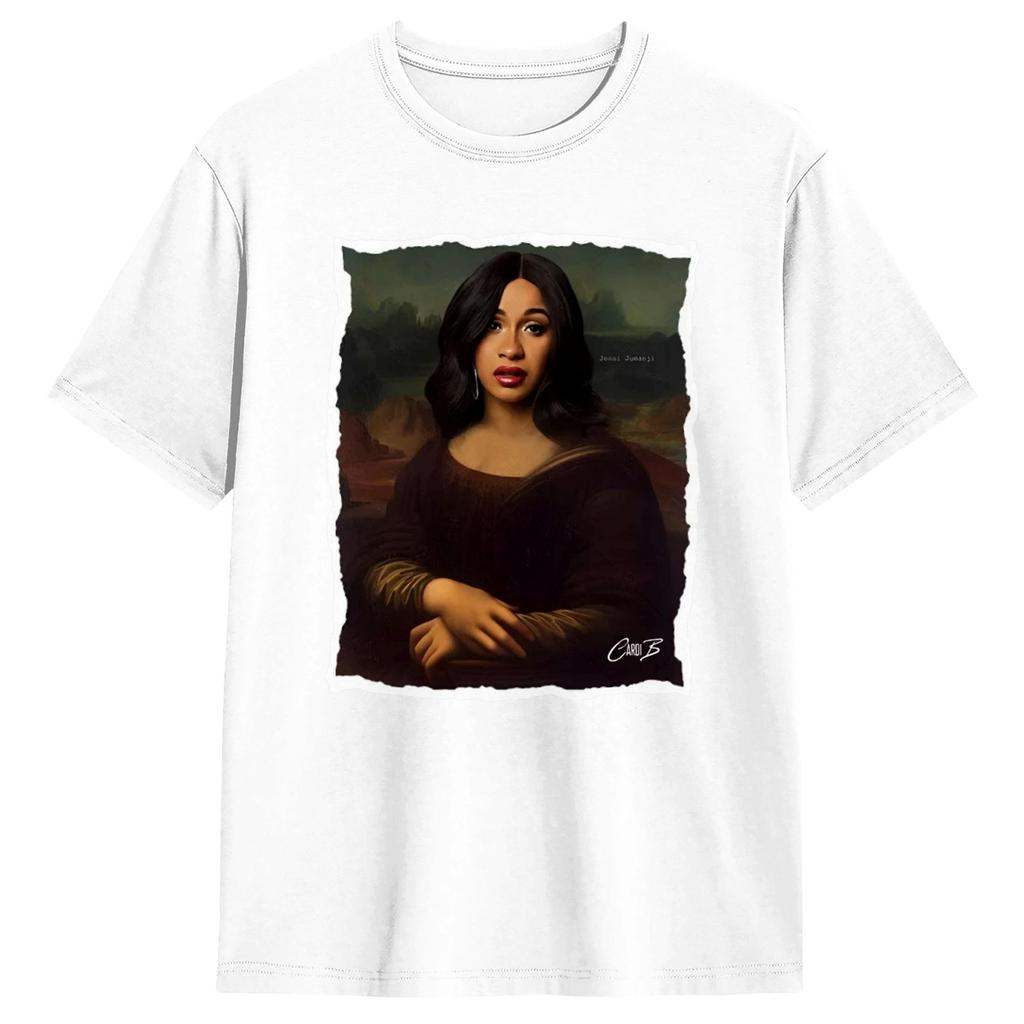 Mona Cardi B Tshirt Fashion T Shirts Shortsleeved Streetwear Tops Beach 100 Cotton Oversized Clothing