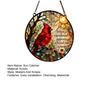 Red Bird Memorial Suncatcher Stained Glass Style Bird on Branch Window Hanging Decor Gift for Loss of Loved
