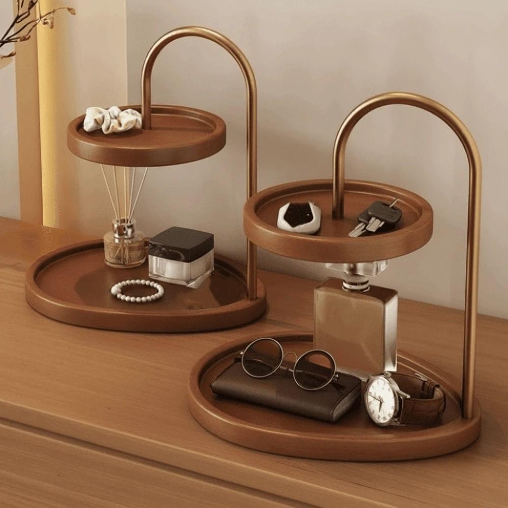 Vintage Jewelry Organizer Double Layer Key Rack Tray New Jewelry Display Stand For Jewelry