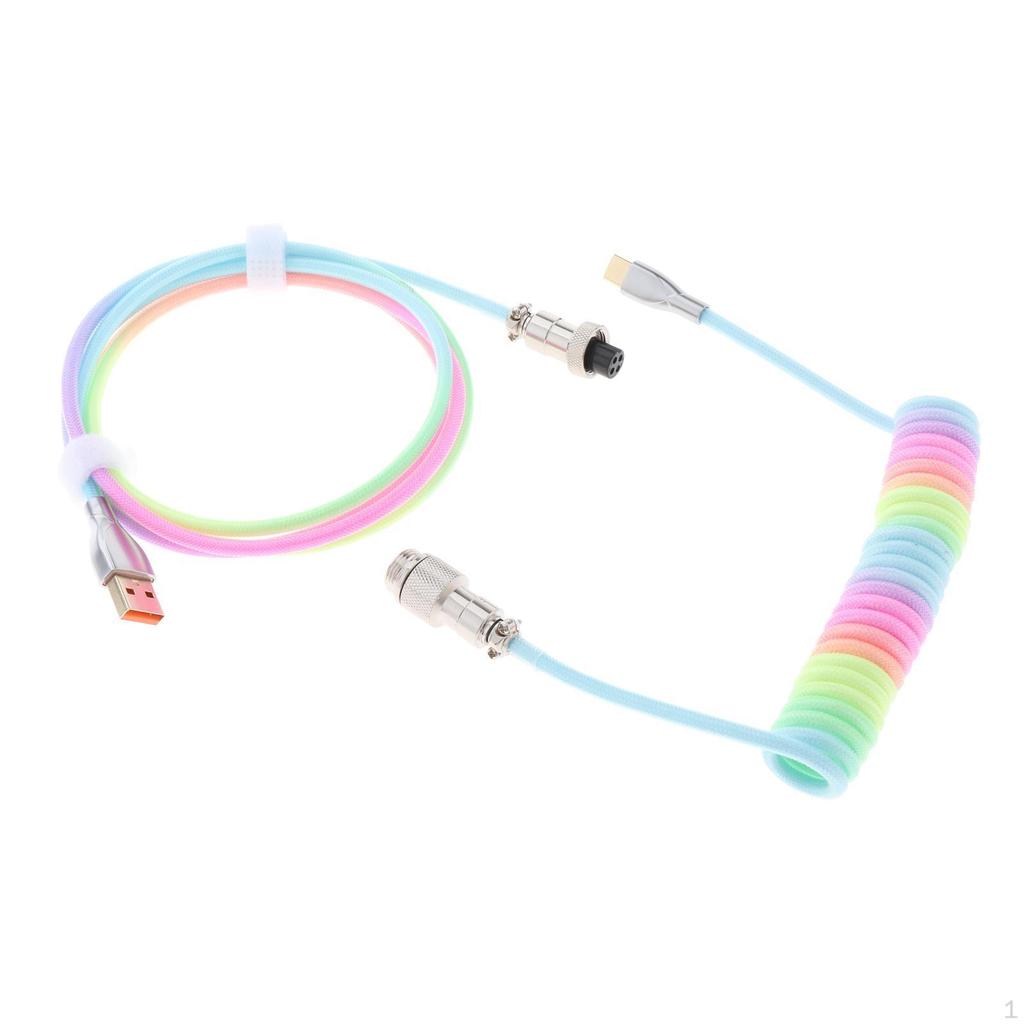 /USB Port/ Detachable /Scalable Mini Connector Keyboard Cable/ for Mechanical Keyboard/ Speaker/