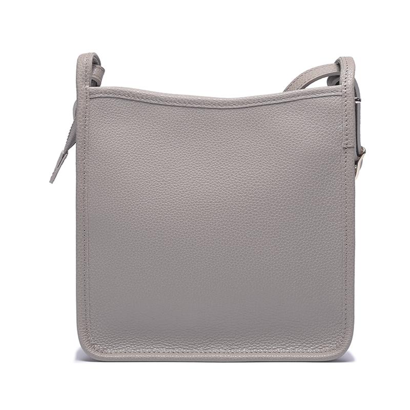 Longchamp Le Foulonné 20 Leather Zipper Shoulder Crossbody Bag Small Women Bags Dove-Gray 10138021P55