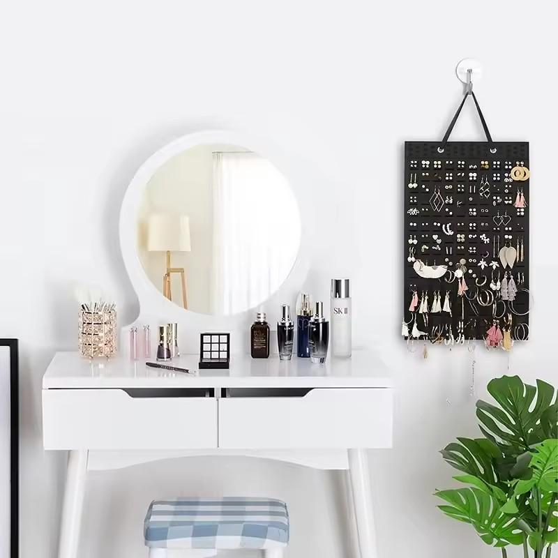 Earrings Hanging Organizer Wall Earring Holder Felt Jewelry Wall Hanger Ring Earring Display Holder Stand Rack Storage Organizer
