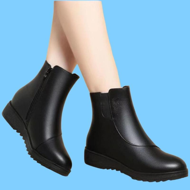 Fashion versatile short tube flat-bottomed short boots autumn and winter new thick-soled velvet thickened warm snow boots shoes