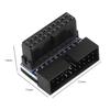 1/2/3Pc For Motherboard USB3.0 20 Pin Male To Female Extension Adapter 90 Degree Angled Converter Type C Power Adapter Connector