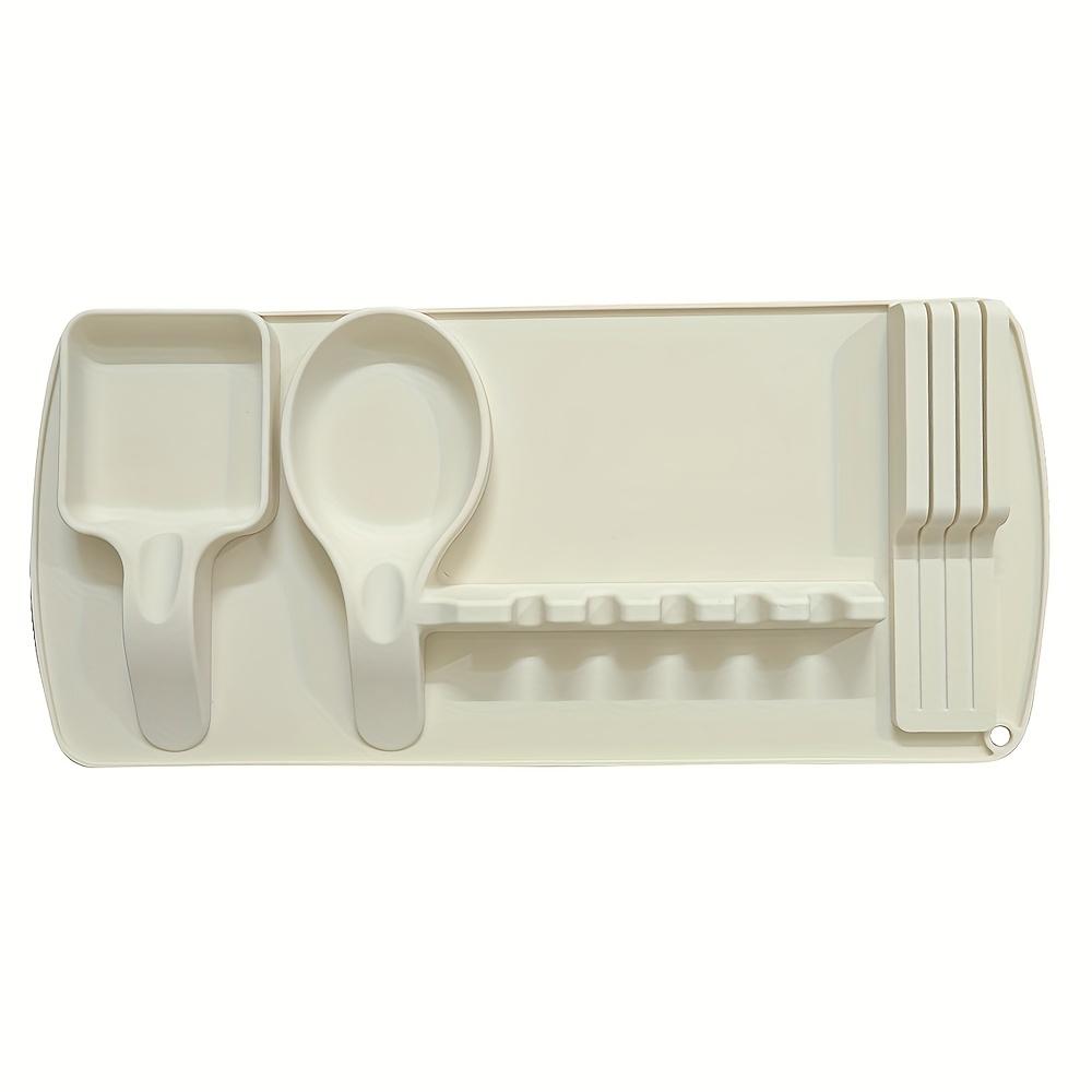 47cm x 21cm Silicone Spoon and Spatula Holder , Multi Tool Storage Rack for Kitchen Utensils, Spoon Storage Area, Peeling Knife Placement