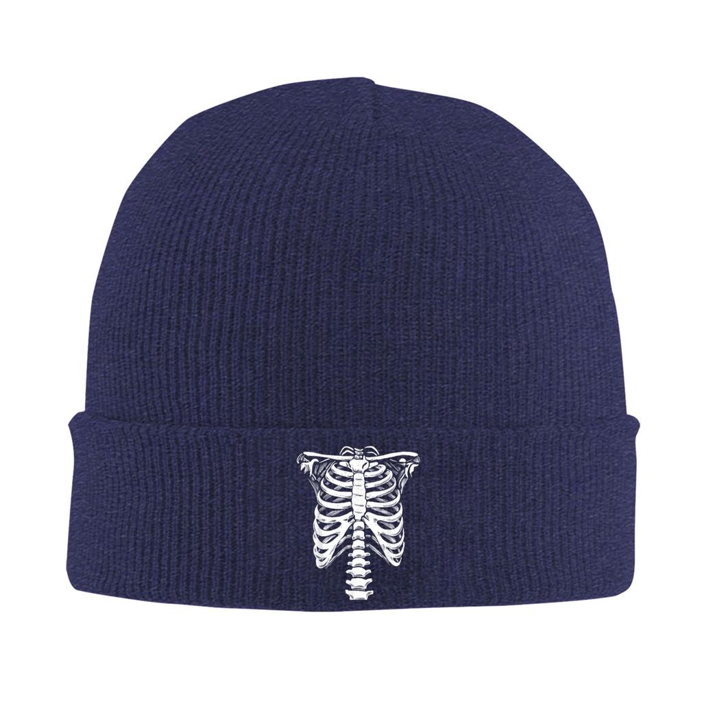 Skeleton Rib Cage Simple Halloween Costume Skeleton Beanie Hats  Bonnet Hats Female Male Skullies Beanies Thermal Elastic Caps