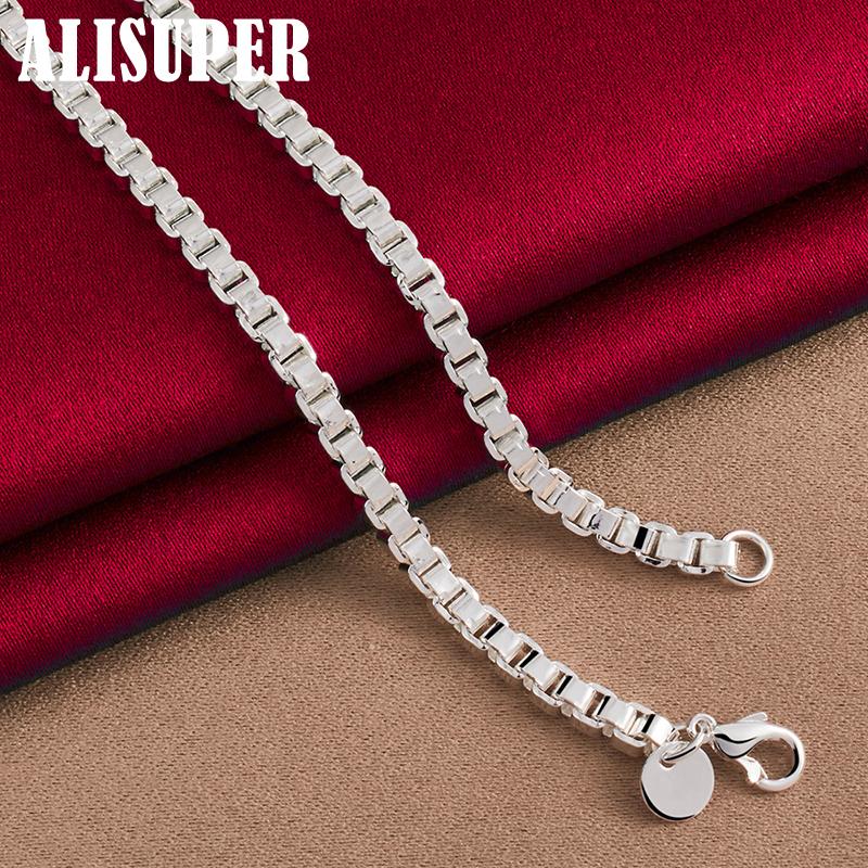Šperky s řetízkovým náhrdelníkem 925 Sterling Silver 4 mm 18 palců
