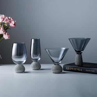 Tasse en cristal gris avec diamant incrusté, verres à vin, verres à Cocktail de luxe, gobelet à Champagne, gobelet à whisky
