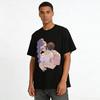 Anime Style Hugging Couple Print T-shirt Trendy Sweet Cool Casual Loose Short-sleeve Top Pure cotton T-shirt