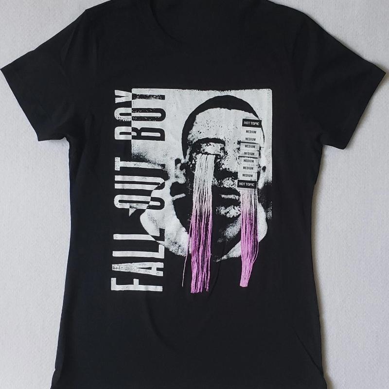 

2025 Summer Casual Pure Cotton Men and Women FALL OUT BOY Size Medium Black T-shirt New with Label 4XL