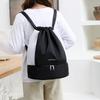 Lightweight Durable Oxford Drawstring Backpack Casual Fitness Gym Bag with Shoes Compartment Fashionable School Sports Bag