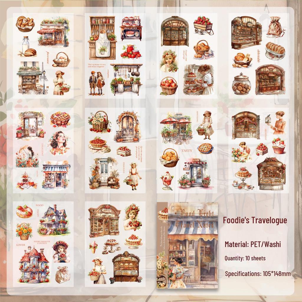 Zao Mo Die-Cut Sticker Book: Tracing Play Series - Material Girl's DIY Journal Decoration & Collage
