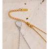 Eetit Simple Stainless Steel Natural Stone Oval Pendant Necklace Popular Fashion Collar Jewelry Hypoallergenic