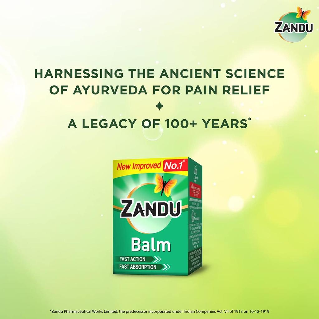 Zandu Balm 50ml X Pack of 2 Pain Relief Balm for Headache, Body Ache, Muscle Pain and Cold Relief