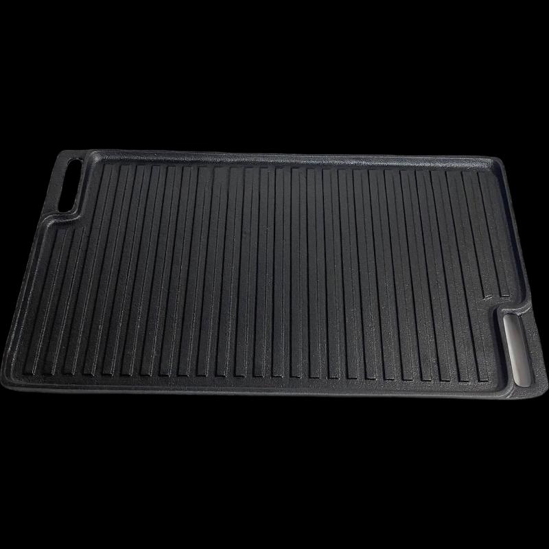 ZISIZ Cast Iron Double-Sided Grill Pan