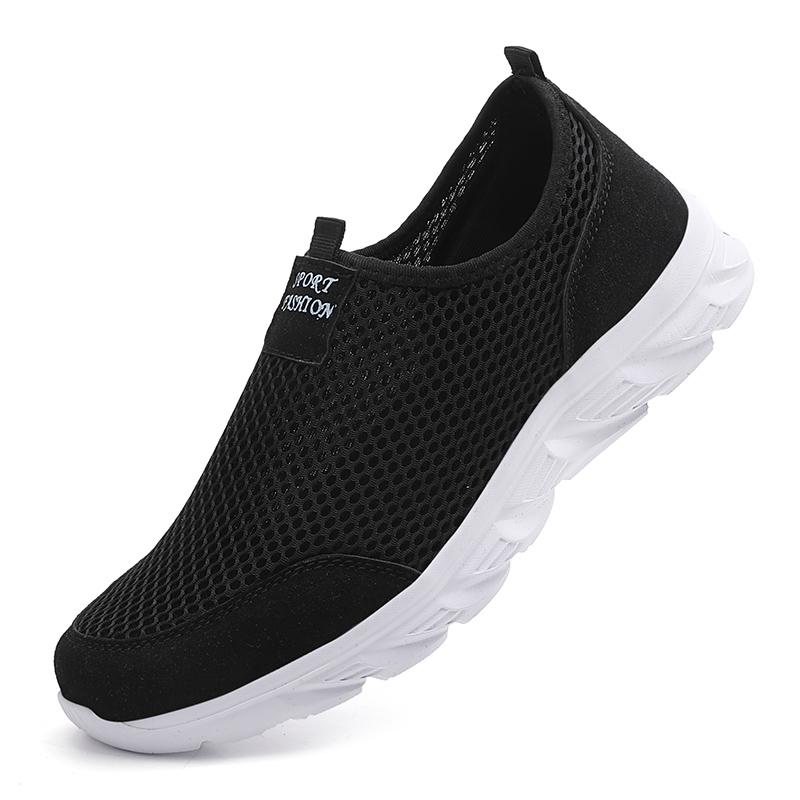 Zapatillas de Running Slip-On Transpirables Zapatillas de Verano Zapatos Deportivos de Malla para Hombre Zapatos Casuales Ligeros para Caminar Zapatillas de Tenis para Hombre 46