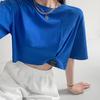 Harajuku Einfache einfarbig Crop Top Frauen Casual Kurzarm T shirt Sommer sexy lose junges mädchen kurze T-shirt tops koreanische kleidung