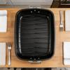 Heavy Duty Roasting Pan 17Inch Carbon Steel Baking Tray with V-Shape Grill Roasting Rack Turkey Roaster Pan for Cooking