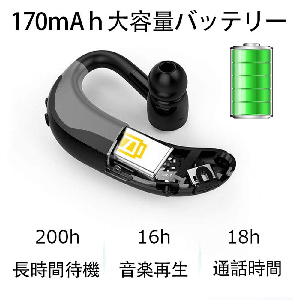 Bluetooth Single Bluetooth Sports Wireless Compatible with Black Gray Headset, Ear, 5.4 Earphone, Earbuds, iPhone/Android/iPad, &