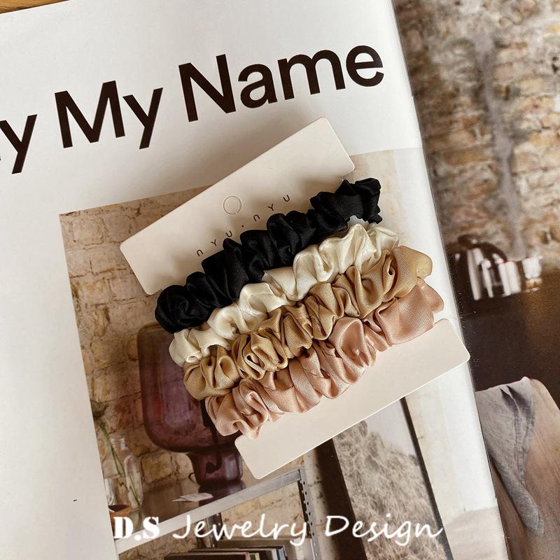 Шелковый Сатиновый Элегантный Резинка для Волос - Корейский Стиль Тонкая Резинка Аксессуар для Волос