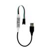 SP002E Mini 3-Key LED Controller for Dream Color 2812B WS2811 Full Color LED Strip with USB Dimmer
