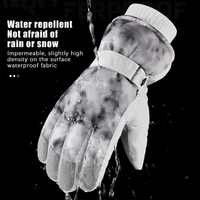 Winter Cycling Gloves Non Slip Touch Ski Gloves Snowboard Accessories Waterproof Pocket Warm Men'S And Women'S Gloves