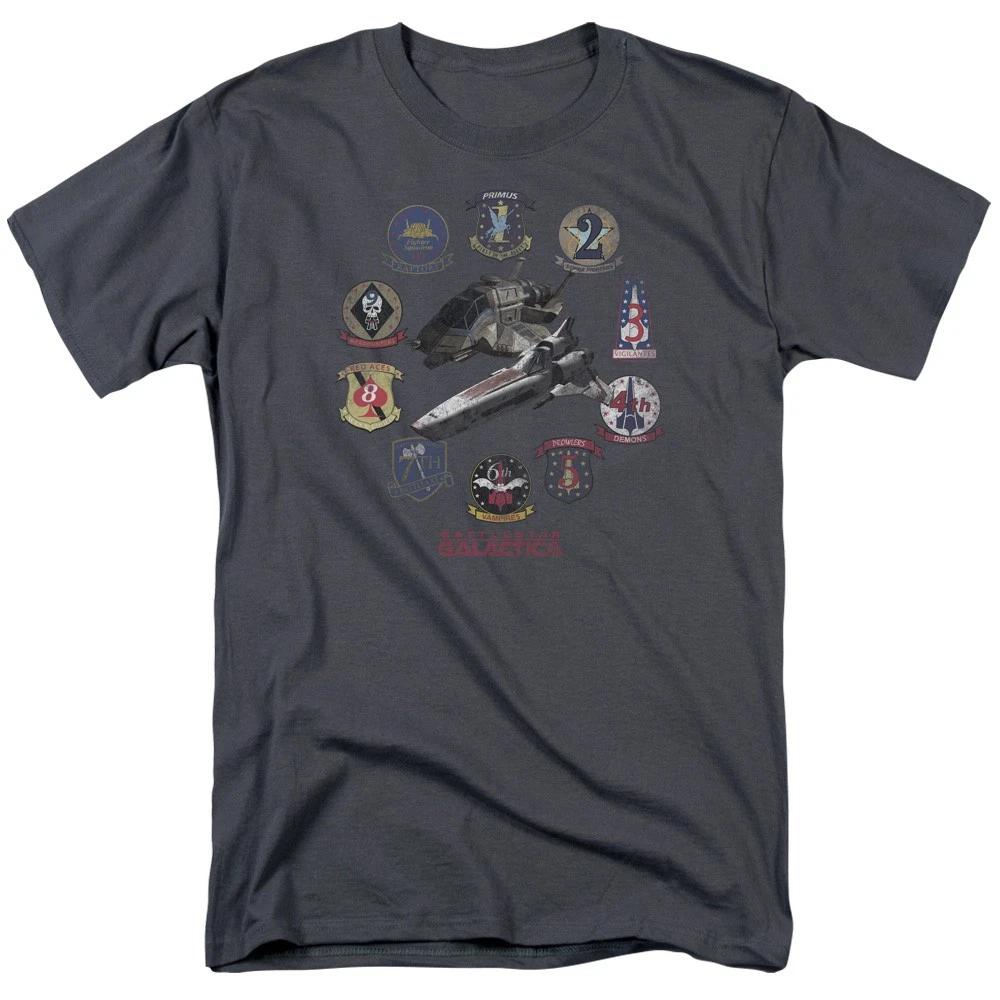 Battlestar Galactica - Badges - Unisex Short Sleeve Children s T-shirt - Gray 130