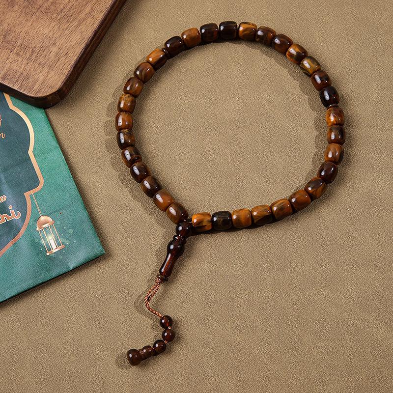Cylindrical Kuka Prayer Beads Bracelet - 33-Bead Middle Eastern Style Buddhist/Muslim Praise Beads