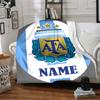 Custom Name Lion Crest Badge blanket for Couch & Bed, Plush Cozy Fuzzy Blanket Super Soft & Warm Blankets for Fall and Winter. 0908283
