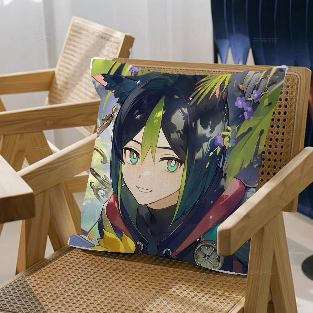 Tighnari Genshin Impact Cushion Cover Pillowcase Upholstery Sofa Throw Pillow Home Decor Pillowcas