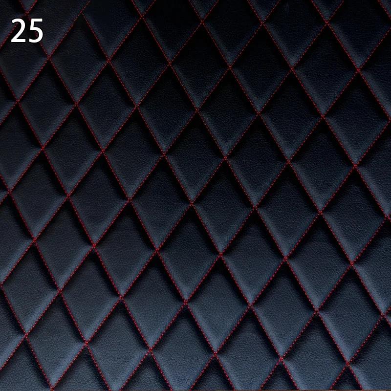 100x158cm Faux Leather Fabric Foam Quilted Padded for Car Interior Seat Cover Sofa Cushion Wear Resistant DIY