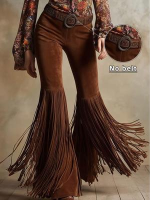 Damen Retro Weite Hosen aus Wildleder Beflockt - Lässige Schlankmachende Lange Hosen