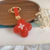 Elegant Rhinestone Four-Leaf Clover Keychain: Luxurious Bag Pendant & Car Accessory