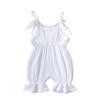 INS Baby & Toddler Cotton/Linen Suspender Romper with Lace Leg Openings