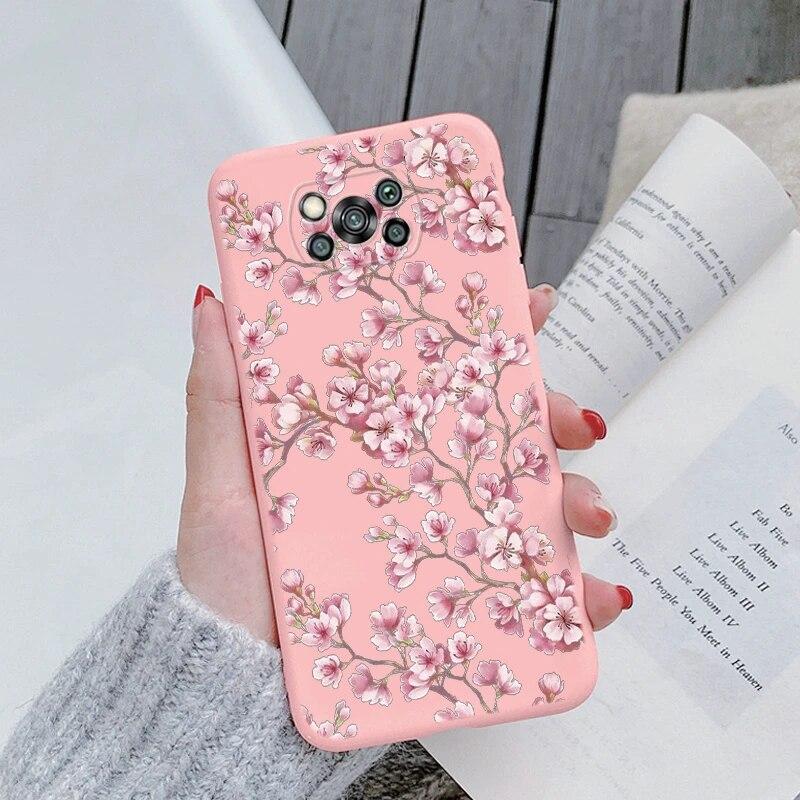 Soft TPU Case For Poco X3 Pro PocoX3 NFC Case Silicon Floral Painted Back Bumper Coque Xiaomi Poco X3 Cover Shockproof Protective Silicone Back Shells