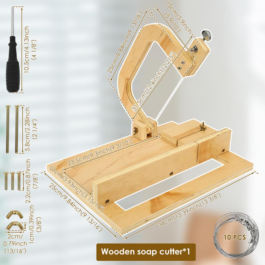 Holz Seifenschneider Verstellbarer Draht Handgemachte Seifenherstellung Hobel Mehrzweck DIY Kerzen Trimmer Käse Butter Brot Schneidewerkzeug