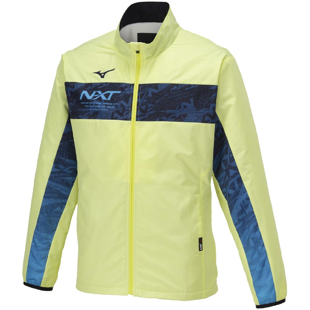 Mizuno Breath Thermo Warmer Luminary Size 2XL N-XT Jacket, Moisture-Wicking, Heat-Generating, Water-Repellent, 32JEA740, Green,