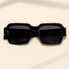 Retro square small frame women fashion sunglasses for outdoor street photo travel dark black glasses trendy