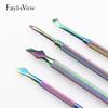 Nail Art Cuticle Pusher Double-end Finger Cuticle Manicure Stainless Steel Dead Skin Remover Trimmer