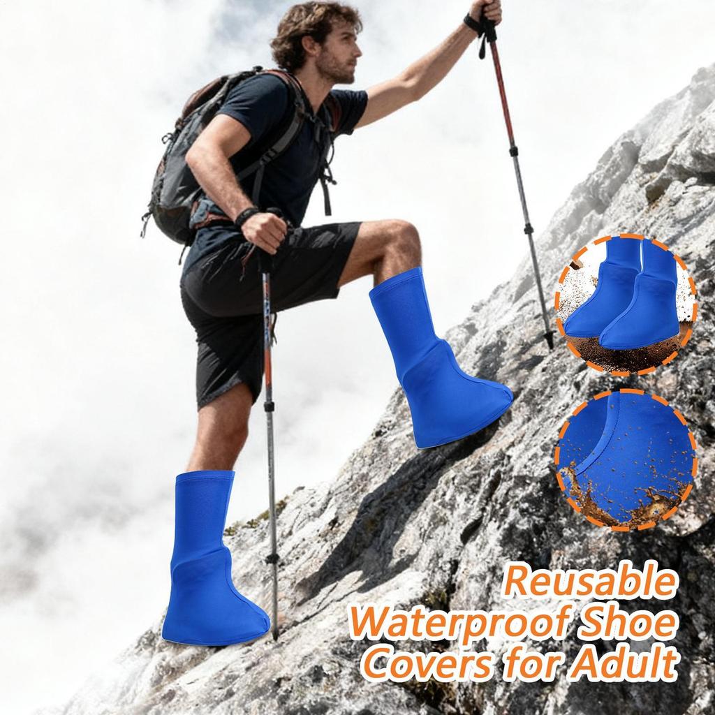 Rain Cover For Shoes Non-Slip Reusable Boot Protector Walking Boot Cover For Outdoor Hiking Work Climbing Camping Fishing