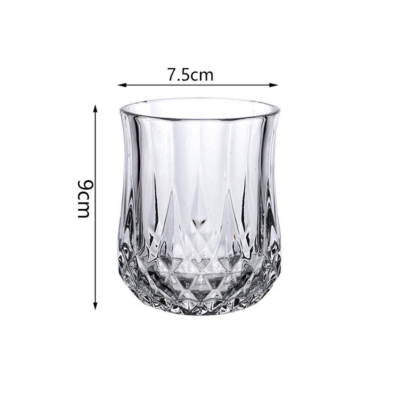 215ml/250ml/310ml/360ml Whiskey Glass Creative Diamond Relief Wine Glass Party Bar Drinking Tools Cocktail Glass Water Bottle