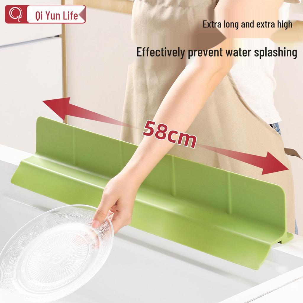 Silicone Kitchen Sink Splash Guard – Non-Slip, Raised Water Barrier Mat