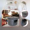 Felt Organizer for Hats with Lid, Round Container Closet And Travel