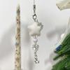 Flocking Snowflake Star Phone Charm Winter Themed Phone Decoration Suitable for Youthful Women and Holiday Enthusiasts