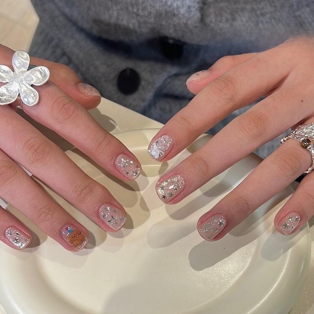 Star Nail Art Sequins Kit Polka Dots Nail Charms Decorations Manicure Accessories