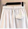Spring-Summer Plus Size High Waist Denim Skirt - Versatile, Slimming, Elastic Fit