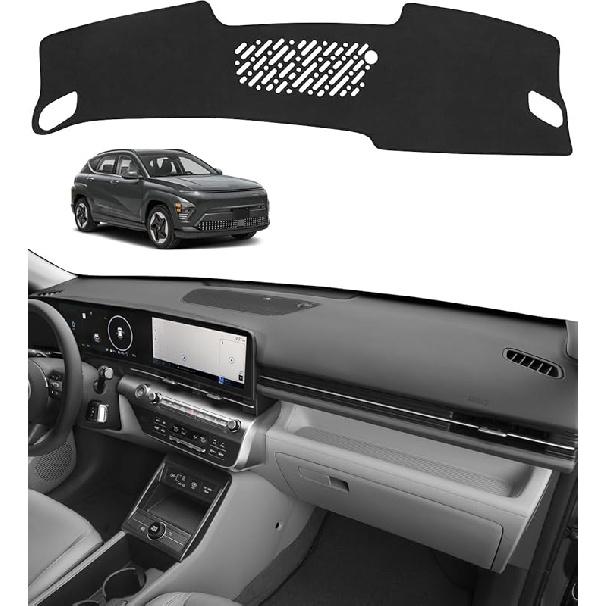 BIBLOZ Dash Cover For Toyota Sienna 2004-2010 Accessories Black Flannel Dashboard Cover Mat Car Dashboard UV Sun Protection