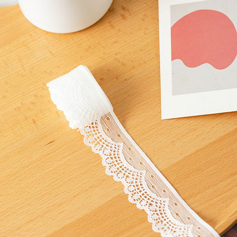 5meters White Lace Ribbons For Crafts Flower Embroidery Trimming Evening Dress Sewing Accessories Needlework Decorative Fabric