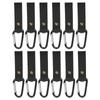12 Stück Leder Wandhaken PU Leder 5KG Last Langlebig Robust Breite Anwendung Wandhängegurt für Schlafzimmer Küche Schwarz