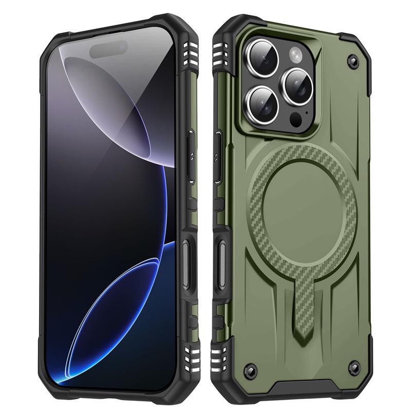 

Magnetic iPhone 16e Case, Compatible with iPhone 15/14/13, Cross-Border Design, Fits iPhone 17 Air/17 Pro. 13/14 армия зеленый